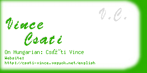 vince csati business card